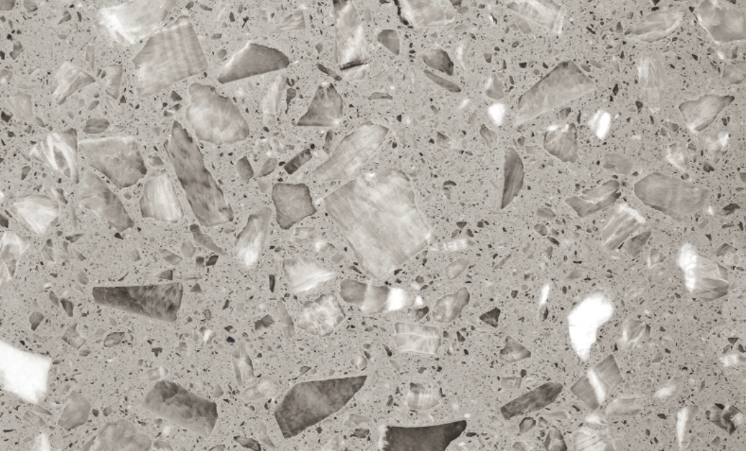 Charcoal terrazzo grey polished 120 x 60 - Image 2